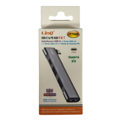 HUB Type-C 4 en 1 2*USB 2.0 + USB 3.0 + USB-C | Smarty Paris